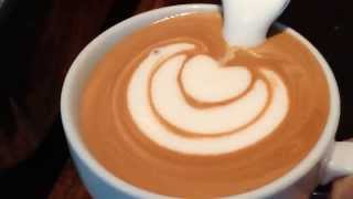 How to make Latte Art The Basics in Slow Motion by Barista Dritan Alsela [upl. by Aneer302]