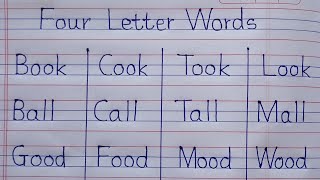 Four Letter WordsLearn Phonics [upl. by Shererd852]