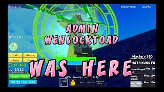 I played with the Admin Wenlock Toad on Blox Fruits Xbox [upl. by Inobe]