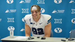 Tyler Batty  BYU Football  Postgame  Kansas State  September 17 2024 [upl. by Liggitt]