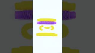 Satisfying pop tubes 🟣🟡color  colorfulpoptube poptubesound satisfying relaxing shotrs diy [upl. by Macdonald]