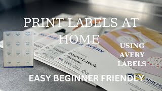 PRINT PRODUCT LABELS AT HOME USING AVERY LABELS STEP BY STEP [upl. by Ahsuat315]