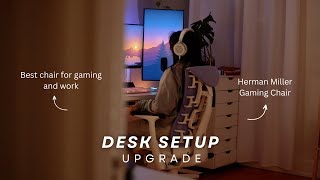 Desk setup upgradeThe best chair for gaming and work Herman Miller Embody Gaming Chair [upl. by Nnire245]