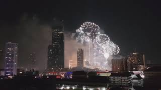 Amazing Thailand Countdown 2019 at IconSiam Sideview [upl. by Dadelos]