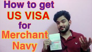 How to get US VISA for Merchant navy job   Full Details [upl. by Heber]