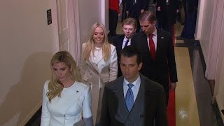 Trump children arrive at swearingin ceremony [upl. by Ange538]