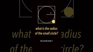 find the radius of the small circle inscibed in a square  pythagorean theorem [upl. by Ardisj633]