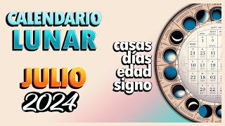 Fases de la Luna Totales  Calendario Lunar Julio 2024 [upl. by Phelgen]