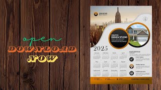 Creative Wall Calendar design 2025  Free Download Wall Calendar 2025  Happy New Year 2025 [upl. by Solraced]