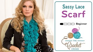 BEGINNER Crochet Sassy Lace Scarf [upl. by Evets]