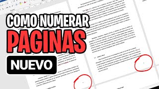 WORD Como enumerar páginas de forma CORRECTA y FÁCIL [upl. by Viole]