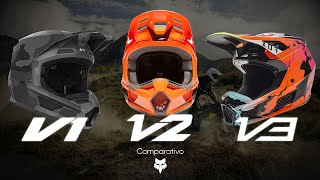 Comparativo de Capacetes FoxRacing V1 vs V2 vs V3  Qual Escolher [upl. by Eadrahs]