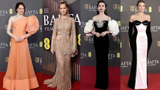 2024 Bafta Awards stunning dresses [upl. by Joacima]