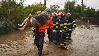 At least four dead in Romania after severe flooding in Central Europe [upl. by Nodnol]