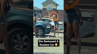 Crazy Lady DESTROYED A Random Person’s Car [upl. by Wycoff]