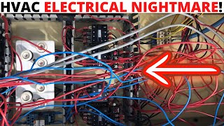 HVAC Service Call Electrical Wiring NIGHTMARE Infrared Patio Heater Wiring Repair Control Panel [upl. by Adnocahs]