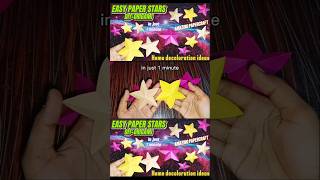 DIYOrigami 3D easy paper stars craft  how to make beautiful 3D papers star easily  ideas at home [upl. by Judy]