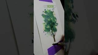 Peindre un Arbre à l’Aquarelle  Tutoriel Express pour Débutant  aquarellefacile tutoaquarelle [upl. by Gauldin]