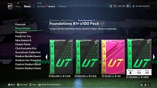 Pack open From Store Foundations 81 x100 Pack 300k coin EA SPORTS FC 24 Ultimate Team [upl. by Htezil]