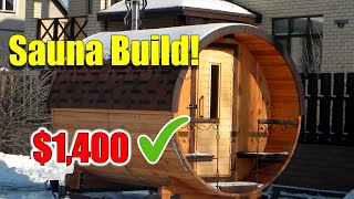 DIY Barrel Sauna Build START to FINISH [upl. by Eyoj9]