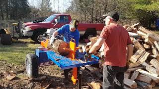 Eastonmade ULTRA Log Splitter Uncut Video Real Life Footage [upl. by Annol]