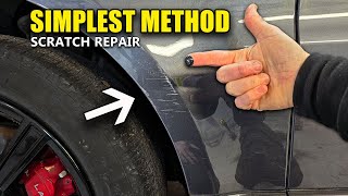 EASIEST way to repair car scratches at home inc Metallics Using a cordless drill Save Money [upl. by Ydnor]