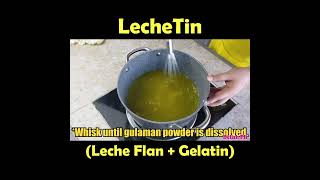 LecheTin Recipe Leche Flan  Gelatin shorts [upl. by Dola268]