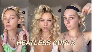 HOW I GET THE PERFECT HEATLESS CURLS [upl. by Eibor]