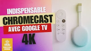 Chromecast avec Google TV 4K Un indispensable pour les vidéoprojecteurs moniteurs et TV classiques [upl. by Aramahs]