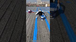 Fiberglass roofing seam repair [upl. by Llecrup]