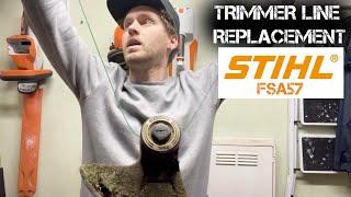 STIHL FSA57  TRIMMER LINE REPLACEMENT [upl. by Chevalier]