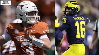 Texas vs Michigan Tale of the Tape Roster Prep amp Key Matchups Live Chat [upl. by Ynoffit]