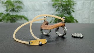 Best DIY slingshot  Compact simple and use a new feeling  Wood Art TG [upl. by Camila]