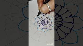 how to draw 💙 mandala art for beginners  blue mandala art for beginners easy shorts mandalaart [upl. by Trescha]