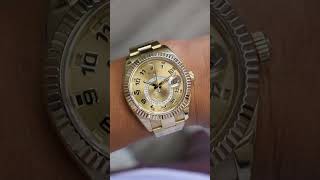 Rolex SkyDweller Yellow Gold Champagne Dial 326938 [upl. by Neitsirhc]