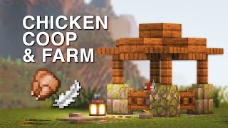 Easy Fully Automatic Cooked Chicken Farm with Coop Minecraft 120  Tutorial [upl. by Niasuh]