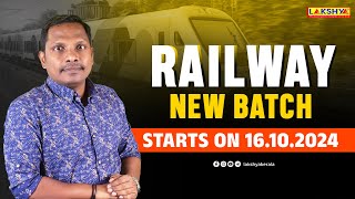 Railway New Batch Starts on 161024  Lakshya PSC [upl. by Rosene540]