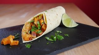 Vegetarische Wraps die du lieben wirst 😍 Mit Süßkartoffel  Lets Cook [upl. by Ennayrb]