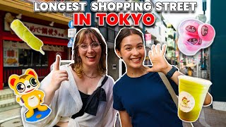 Street Food at Tokyos LONGEST Shopping Area [upl. by Wenonah]