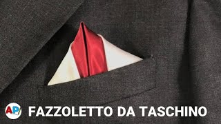 Come piegare un fazzoletto da taschino  Piega a sbuffo Alato [upl. by Negris]