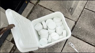 How to open a Clorox Pool xtraBLUE Chlorine Tablet Box [upl. by Pauwles]