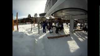 Monoski loading on a lift at Breckenridge [upl. by Nilerual]