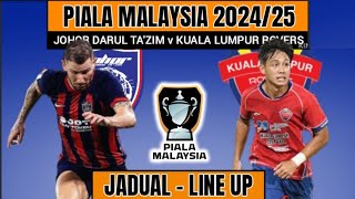 JOHOR DARUL TAZIM vs KUALA LUMPUR ROVERS  PIALA MALAYSIA 2024  LIVE JDT  JDT LIVE [upl. by Dalis]