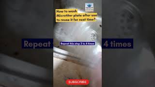 How to wash Microtiter plate after use washingmicrotiterplateraqbamicrohublaboratory [upl. by Asa]