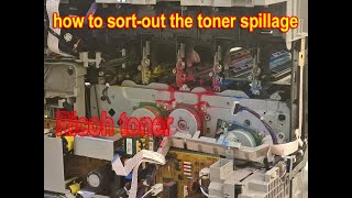 how to sortout the toner spillage  Ricoh toner issue  toner error  toner leakage [upl. by Alleacim]