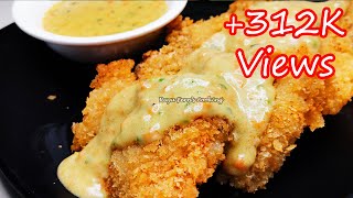 HOW TO MAKE CRISPY FRIED CHICKEN ALA KING WITH CREAMY WHITE SAUCE  SUPER EASY AND YUMMY [upl. by Fennessy937]