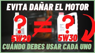 ACEITE 5W20 VS 5W30 ¿CUÁL ES LA DIFERENCIA  CUÁL DEBES UTILIZAR Y POR QUÉ [upl. by Dory280]