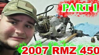 RMZ 450 Restoration Part One  Top End Disassembly [upl. by Helbonna]