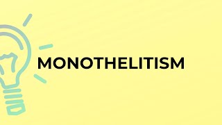 What is the meaning of the word MONOTHELITISM [upl. by Sihon159]