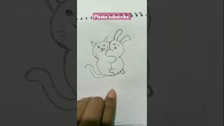 Easy drawing  3d drawing art drawing 3dart 3ddrawing 3danimalscuteanimalscutepandacutecat [upl. by Ennairam515]